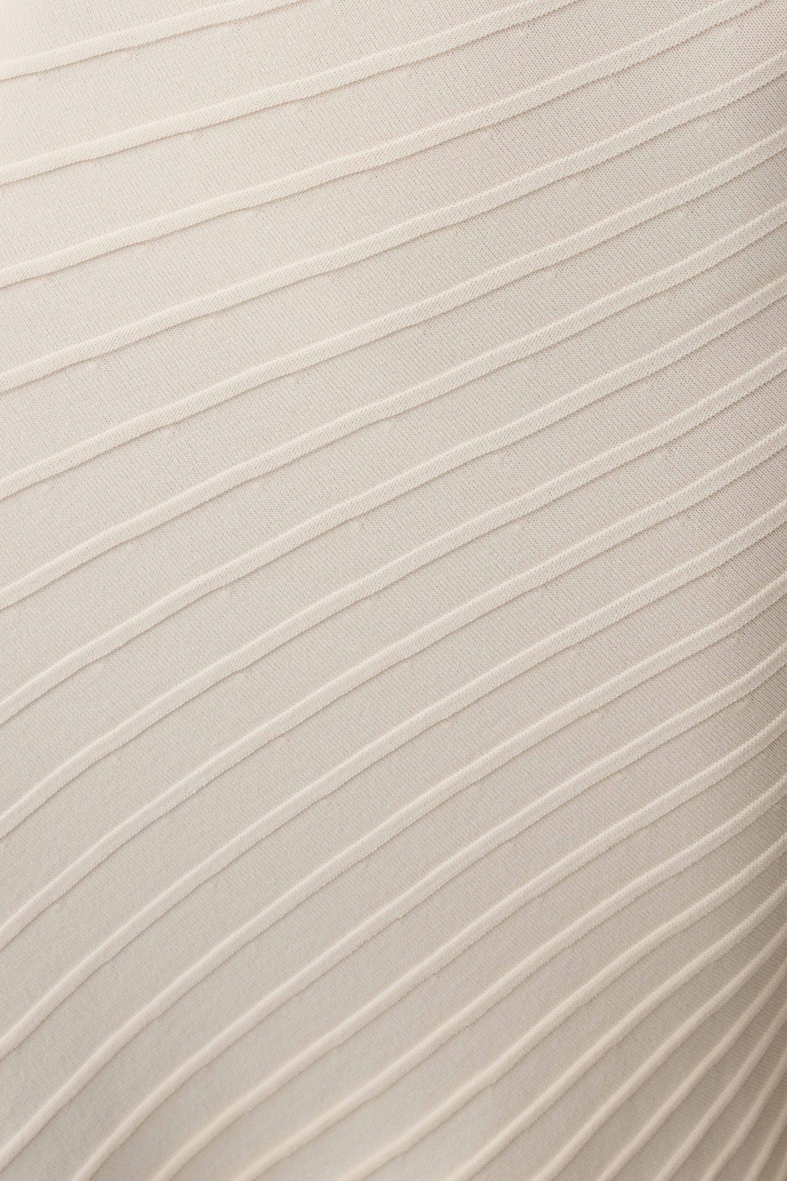 Milasandra Pleated Knit Dress - Ivory