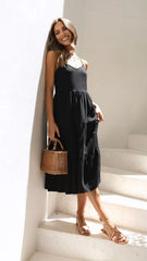 Zoey Midi Dress - Black